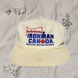 Budweiser Ironman Canaan Off White Hat Adjustable